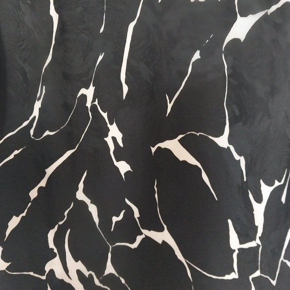 Robert Leonard Vintage Abstract Print 100% Silk 3/4 Puff Sleeve Shift Dress - Picture 5 of 8